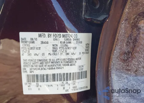 2011 Ford Edge Se from USA, damaged, VIN 2FMDK3GC1BBA15021